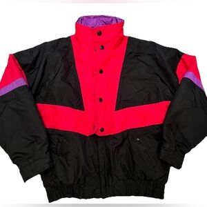 Vintage 90s STEEP SLOPES ski jacket M snowboarding coat color block skiing